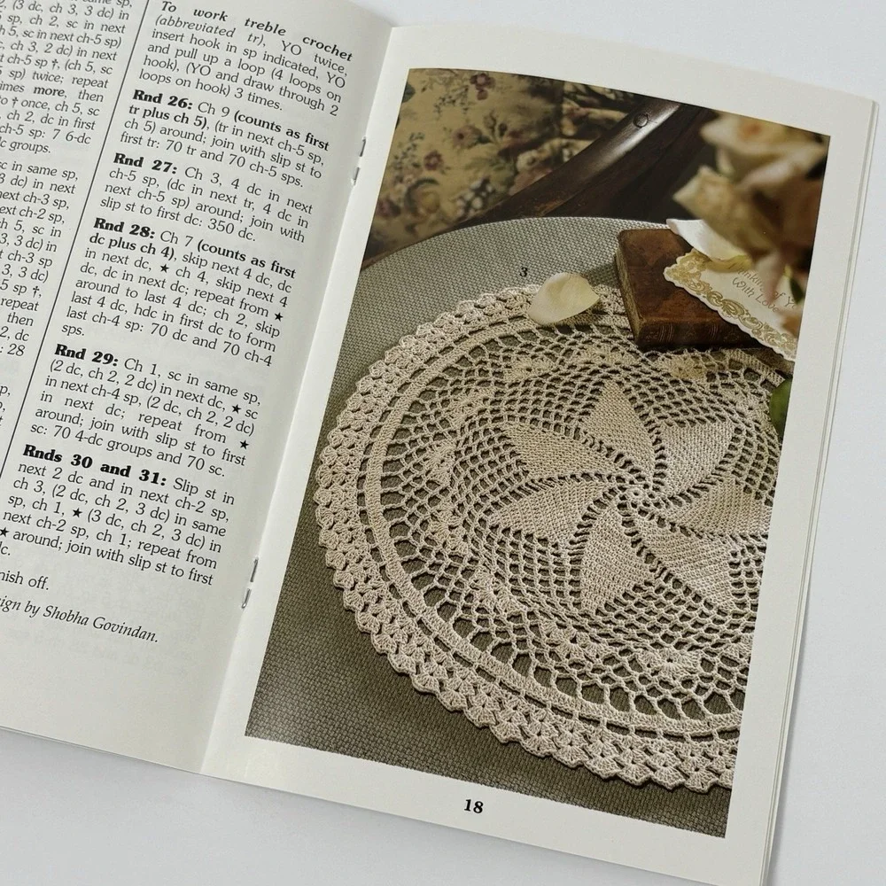 Leisure Arts Little Books Delightful Doilies‎ Crochet Pattern Booklet R18-7 VTG